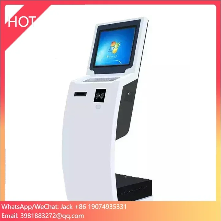 21.5 inch self-service ordering machine queuing machine self-service bill notes acceptor payment terminal kiosk