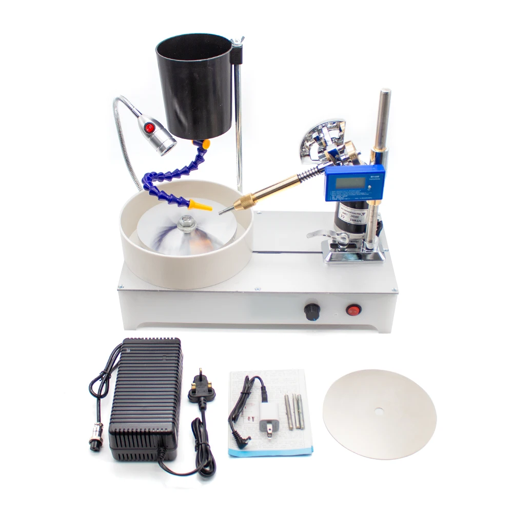 Gem Stone Grinding Faceting Machine Faceted Gem Polishing Machine Jewelry Polisher Flat Grinder Lapidary Machine 2800RPM 120W