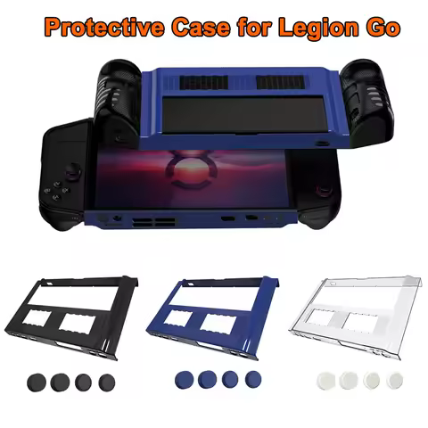 Protective Case for Lenovo Legion Go Game Consoles Monitor Hard PC Cover with Joystick Thumb Grip Caps Gaming Accessories
