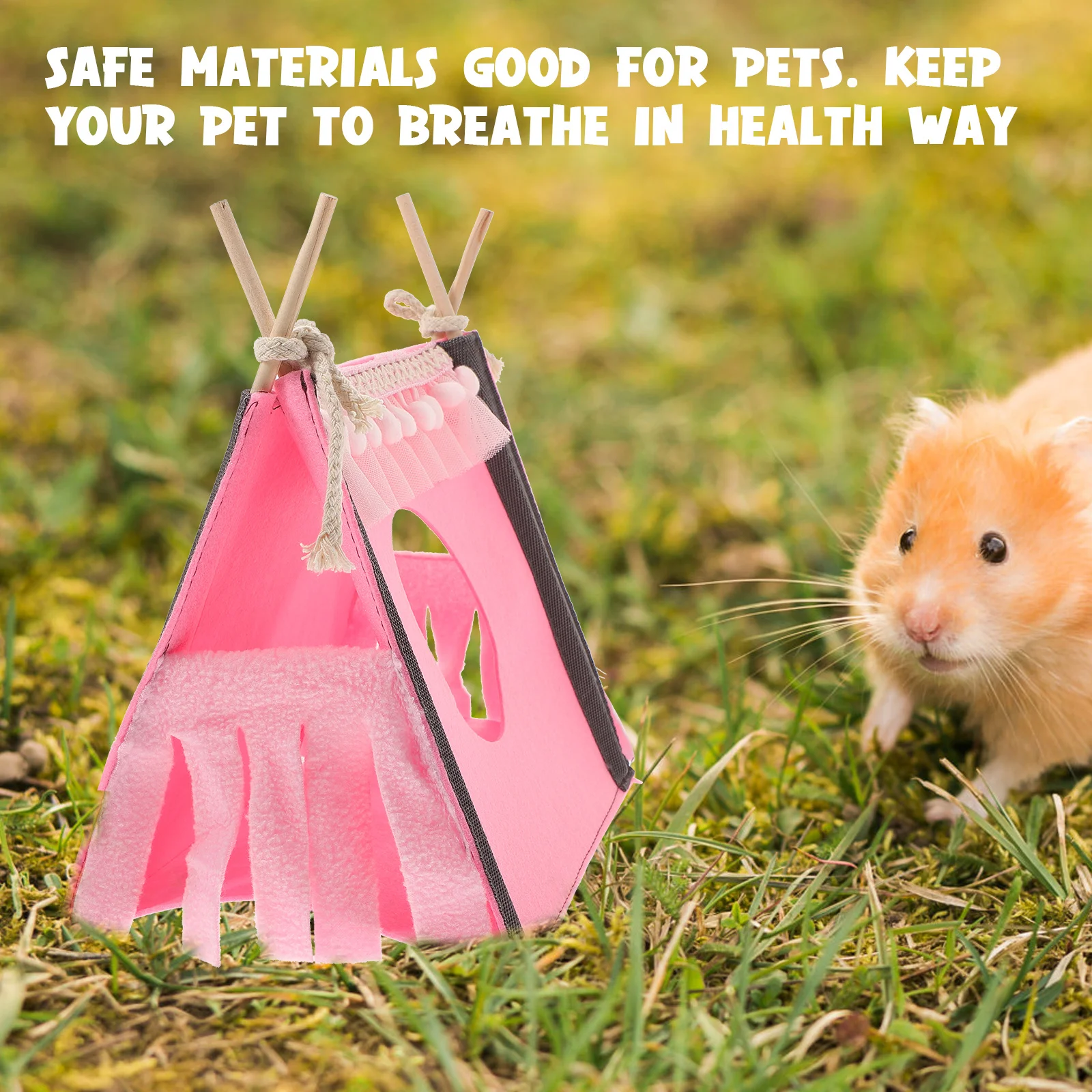 

Guinea Pig Corner Hideout Small Bunny Nest Hamster Sleeping Hut Warm Cozy Small Pet Sleeping Bed Felt Nest for Hamster