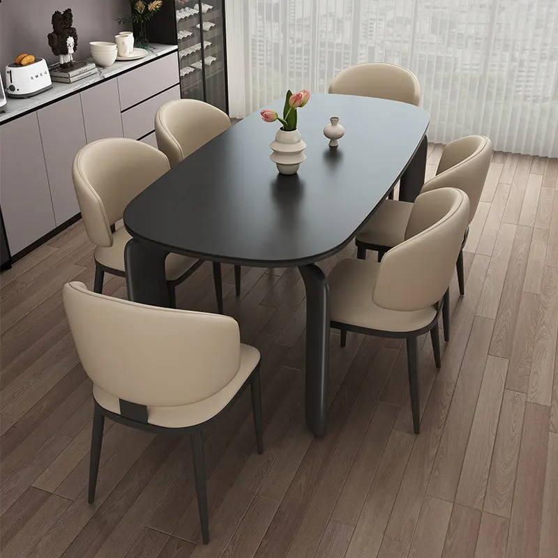 Mesa de Jantar Nórdica de Canto Luxuosa Moderna Estilo Meio Século, Mesa de Serviço, Mesa de Escrita de Designer, Mesas de Jantar, Móveis de Cozinha