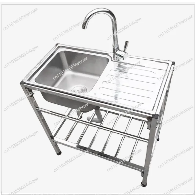 

Stainless Steel Thickened Sink, Kitchen Sink, Dishwasher, Double Sink, Cabinet Accessories with Brackets, Integrated Single Slot