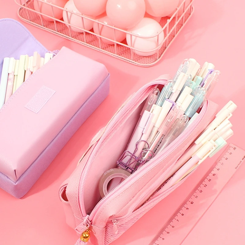 Pencil for Case and Stationery Bag Korean Canvas Stationery Cute for Cat Pen Bag for Creative Pencil for Case for Middle Student