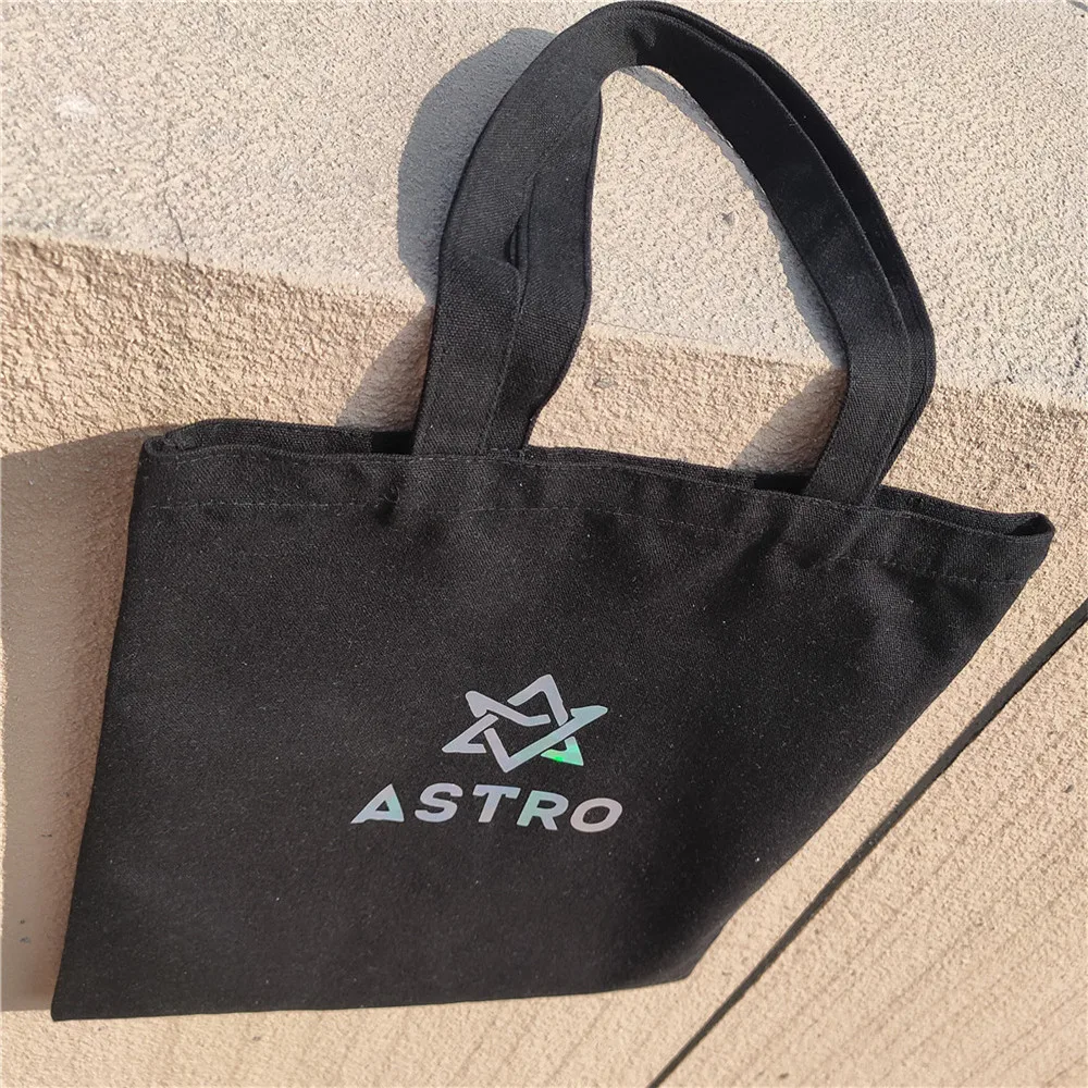 KPOP ASTRO Laser Printing Canvas Shoulderbag Eunwoo Jinjin Fashion Travel Camping Shopping Bags Boys Girls Fans Birthday Gifts