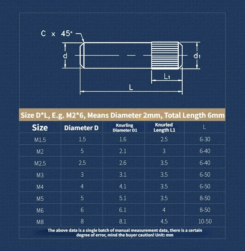 2~30pcs Knurled Pin 304 Stainless Steel Cylindrical Dowel Shaft Pin Toy Connecting Rod Lock M1.5 M2 M2.5 M3 M4 M5 M6M8 Hinge Pin