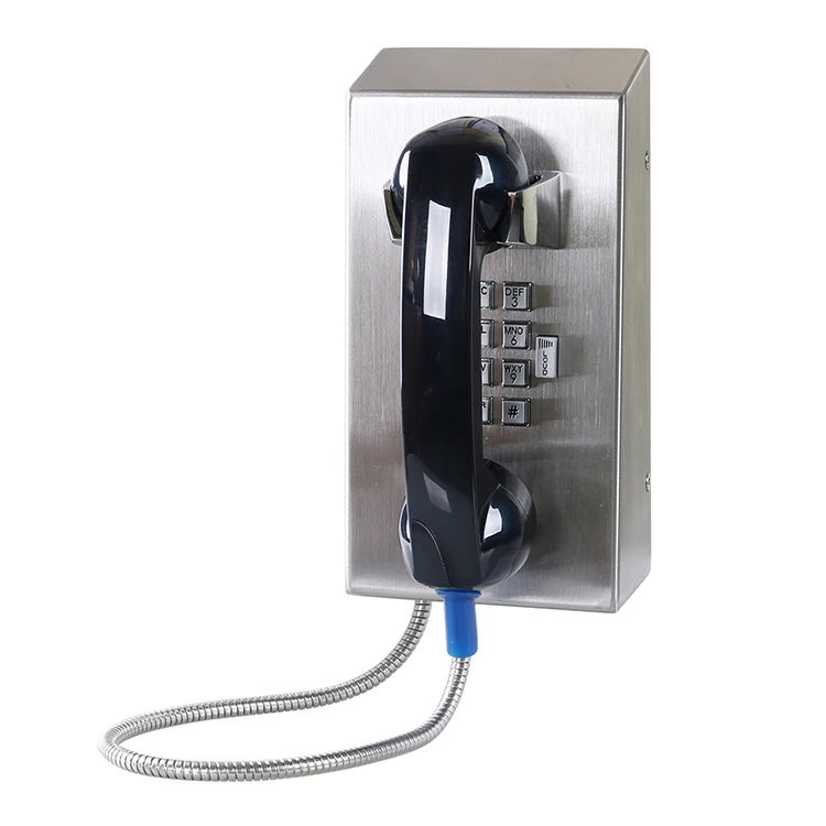 IECEx Anti-Vandal Industrial Explosion-proof Public Telephone Handset Payphone Harmoured Industrial Handsets