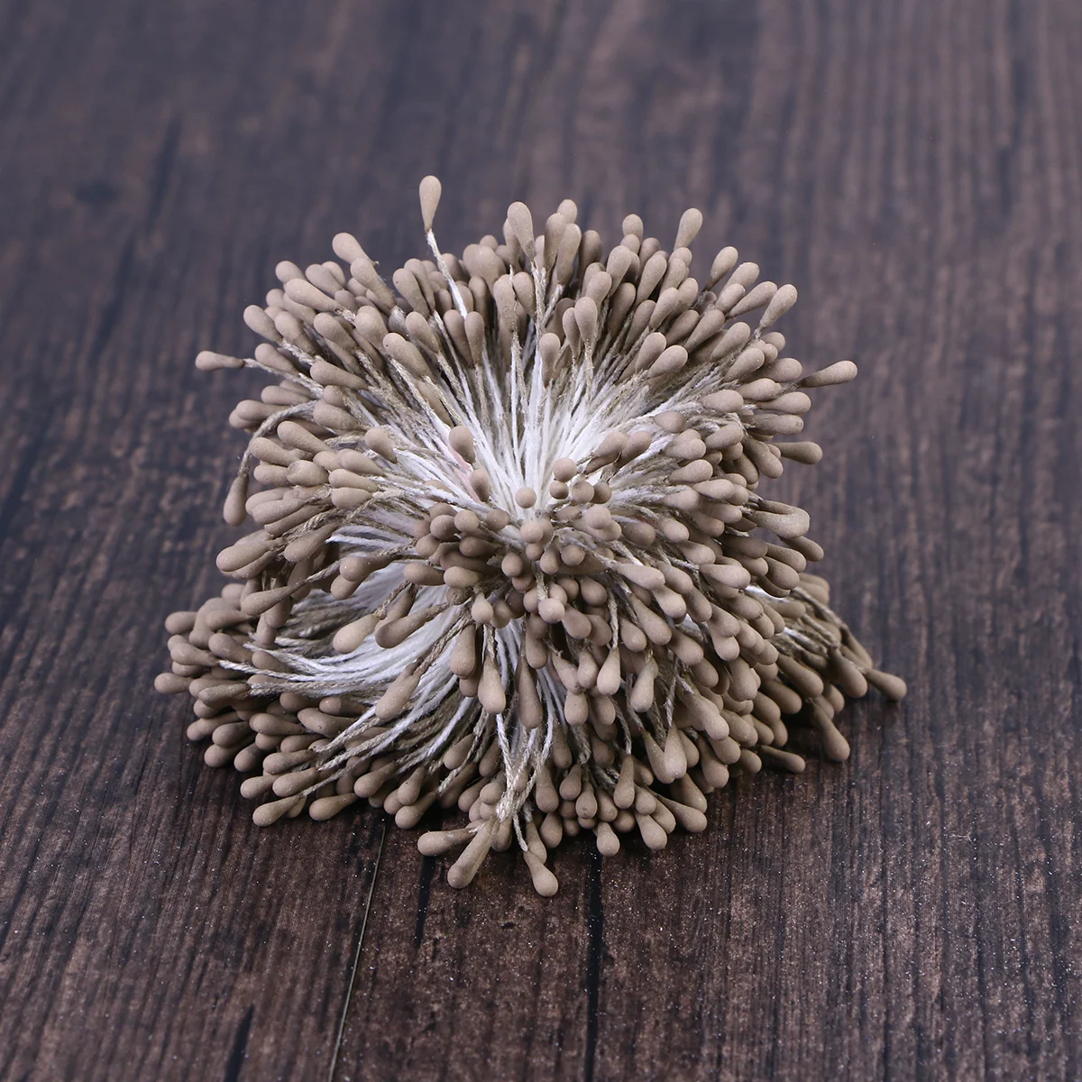 400 Piezas de Estambres de Perlas Artificiales, Doble Punta, para Arreglos Florales, Scrapbooking, Envoltura de Regalos, Flor Gris