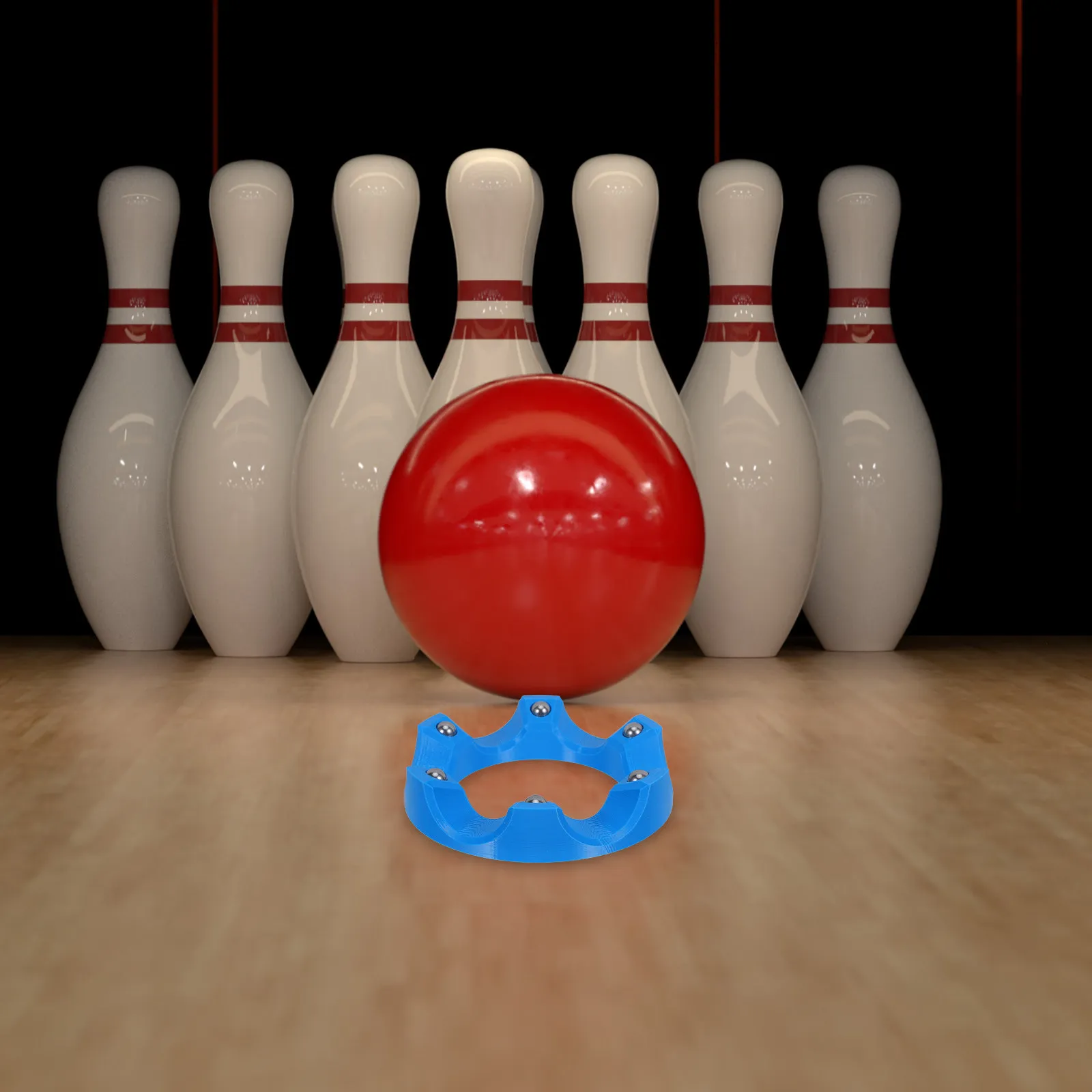 

Rotating Bowling Ball Stand 360 Degree Smooth Spinner Cup Silent Bearing Roller Base Non Slip Scratch Free Bowling Ball