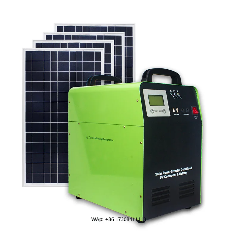 DC to AC portable off-grid solar generator system 1000w 24V 100AH solar generator portable power station system