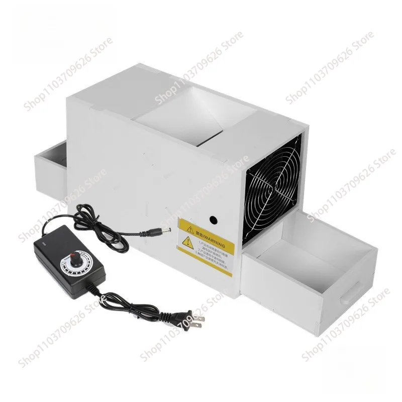 Electric Bird Grain Blower Household Bird Feed Food Shell Blowing Winnowing Machine Adjustable Wind Sheller with  Drawer