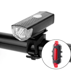 USB Rechargeable Waterproof Mountain Bike Lamp Warning Cycling Taillight Bike LED Headlight Tail Light For Electric Scooter