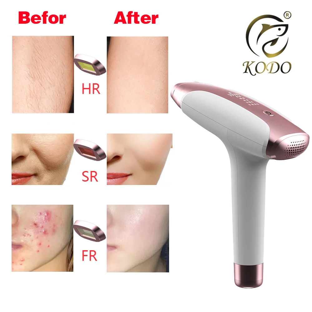 KODO 2023 New Charge Laser Hair removal dropshipping Hot sell Laser Epilator Permanent IPL Painless Photoepilator 999999 Flashes