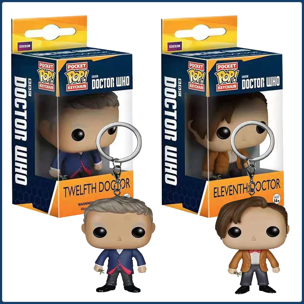 

Funko POP Keychains Doctor Who Generation 10-11 David Tennant Matt Smith Peter Capaldi TV Drama Peripheral Pendant Key Ring Gift