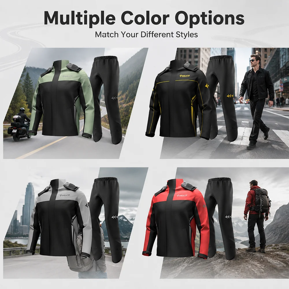 Motorcycle raincoat, outdoor split riding raincoat, rain pants, delivery rider, electric bike raincoat set