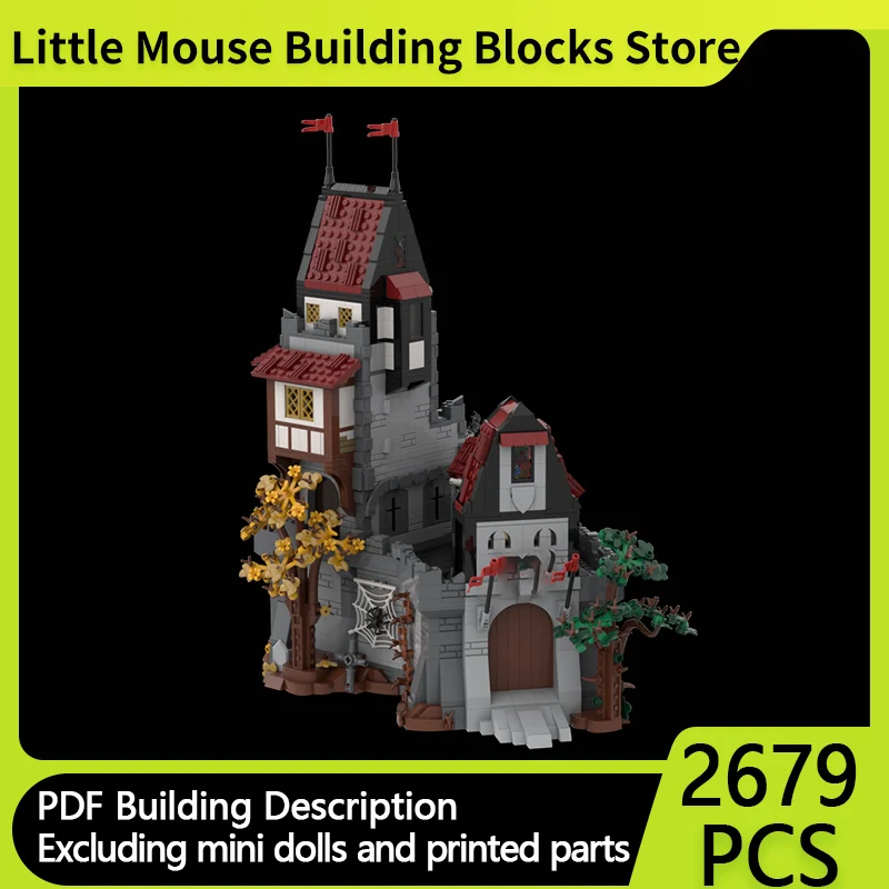 

Medieval Castle Model MOC Building Bricks Forest Rock House Modular Technology Gifts Holiday Assemble Children Toys Suit