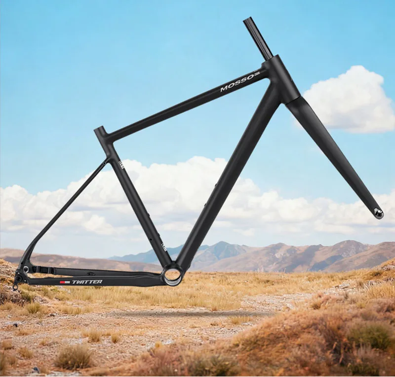 

Alumium Alloy Gravel Bike Frame with Carbon Fork, Road Frameset, Disc Brake,Thru Axle,12x142mm,700C, 40C,All Inner Cable DPD EU