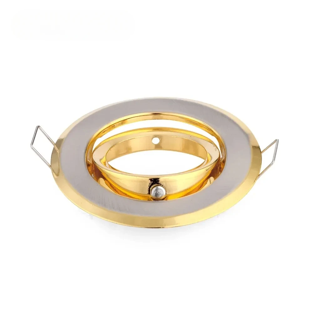 

Recessed Downlights Gu10 Golden Metal Frame Trim Kits Fitting Round Cut-out 62mm MR16 GU10 Led Spotlight Bulb Holder Frame