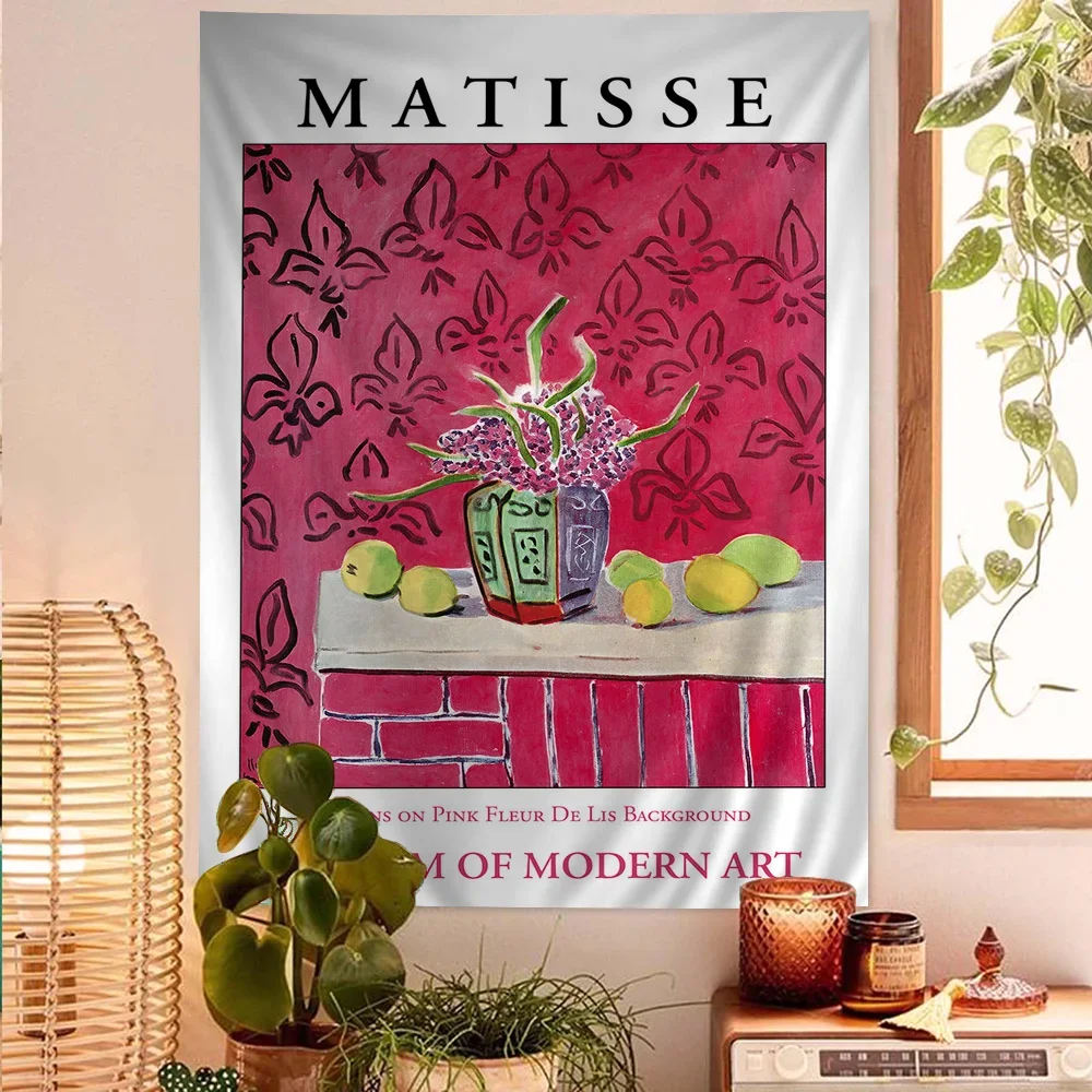 Matisse Poster Abstract Canvas Painting DIY Wall Tapestry Hanging Tarot Hippie Wall Rugs Dorm INS Home Decor