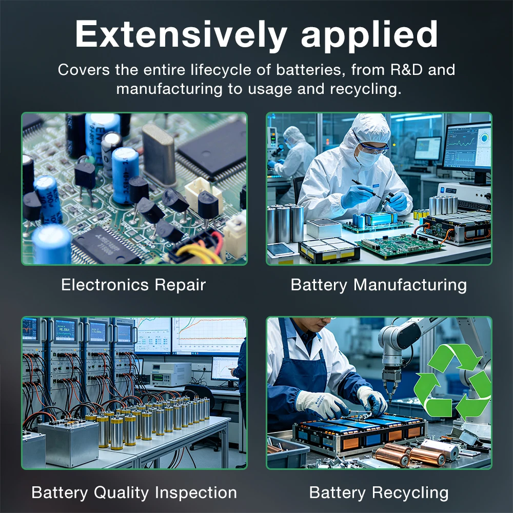 BIRT-1 High Precision Battery Internal Resistance Meter 0-100V Voltage Tester 0-200Ω mΩ Tester for 18650 LiFePO4 Lead Acid