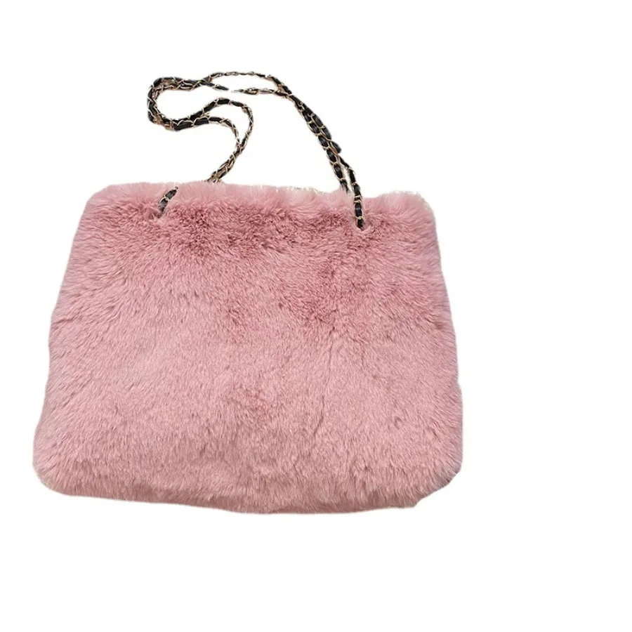 

Autumn and winter fashion texture large capacity Tote bag plush crossbody women's bag commuting hundred shoulder armpit bags