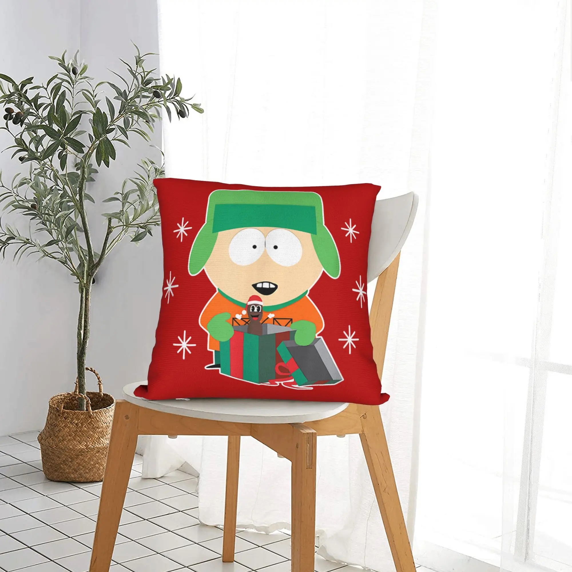 Cartoon Souths Parks Christmas Pillowcase Double-sided Printing Cushion Cover Decorative  Pillow Case Cover Sofa Zipper