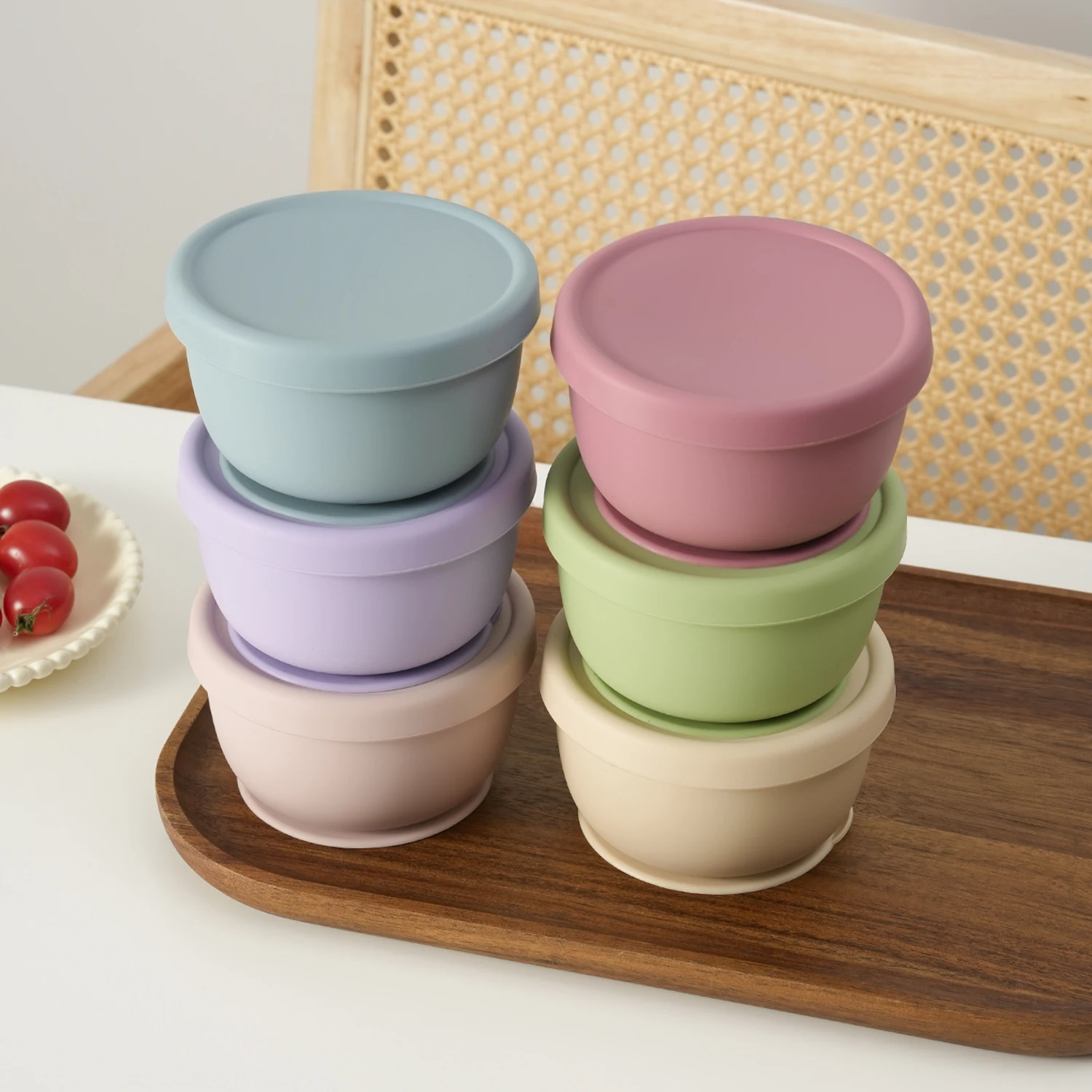 

1 шт. Детская посуда и силиконовая тарелка на присоске для кормления, контейнеры для хранения еды с крышками, ланч-бокс