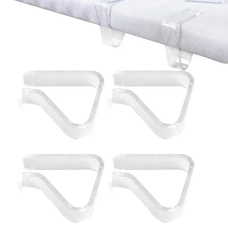 Tablecloth Clamps Cloth Clips Clear Clamps For Table Cover Non-slip Cloth Securing Holder Table Cover Clamps For Kitchen Hotels