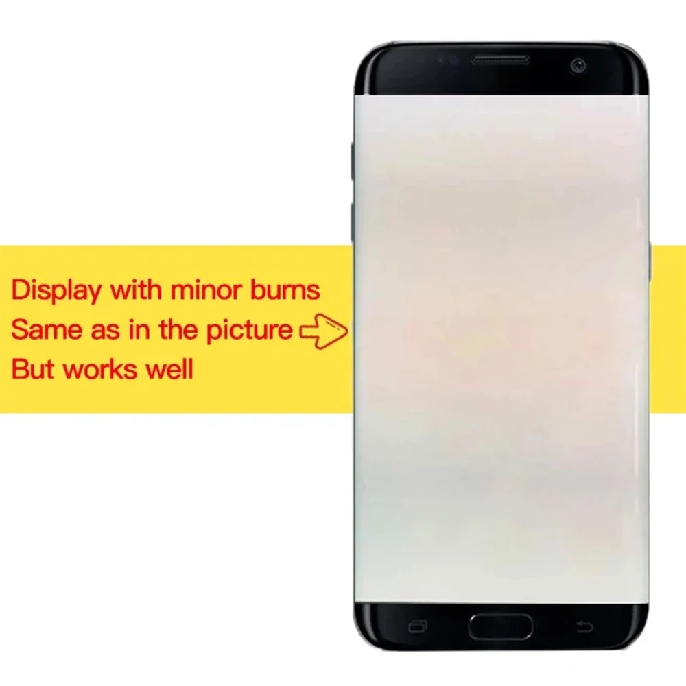 5.1\'\' super AMOLED LCD For SAMSUNG Galaxy S6 EDGE Display Digitizer Touch Screen For S6 Edge G925F G925 LCD With Burn Shadow