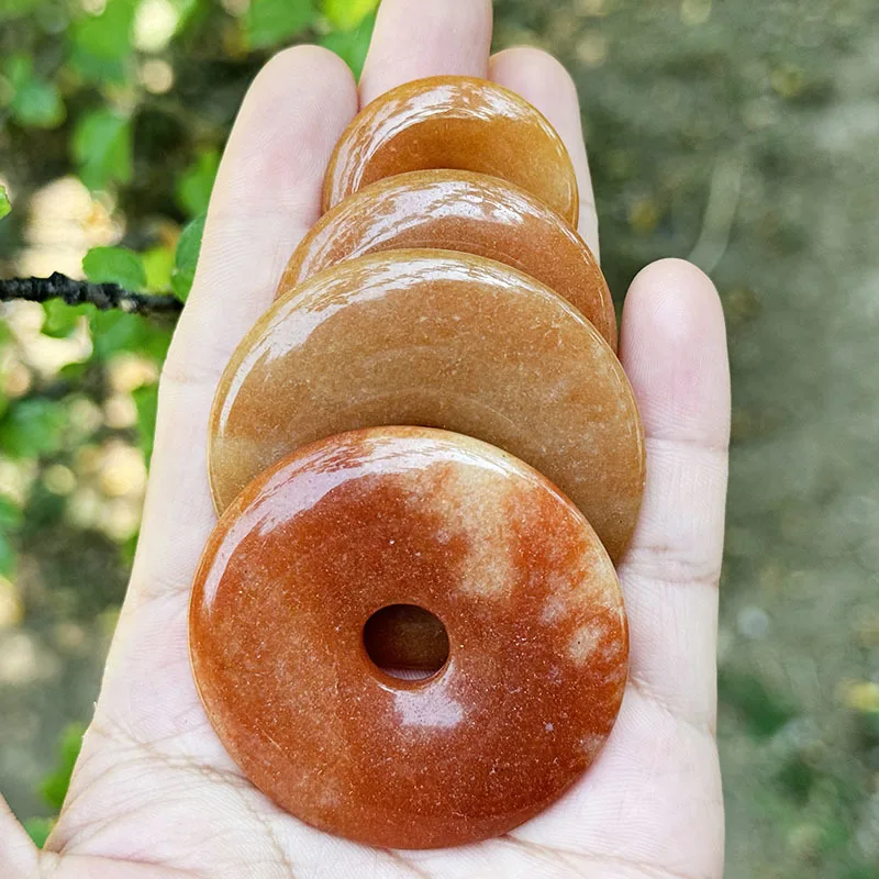 الطبيعية الأحمر افينتورين دونت خواتم حجر الخرز ل عقد دي اي واي سوار قلادة صنع المجوهرات الخرز 1 قطعة 30 مللي متر 40 مللي متر 50 مللي متر