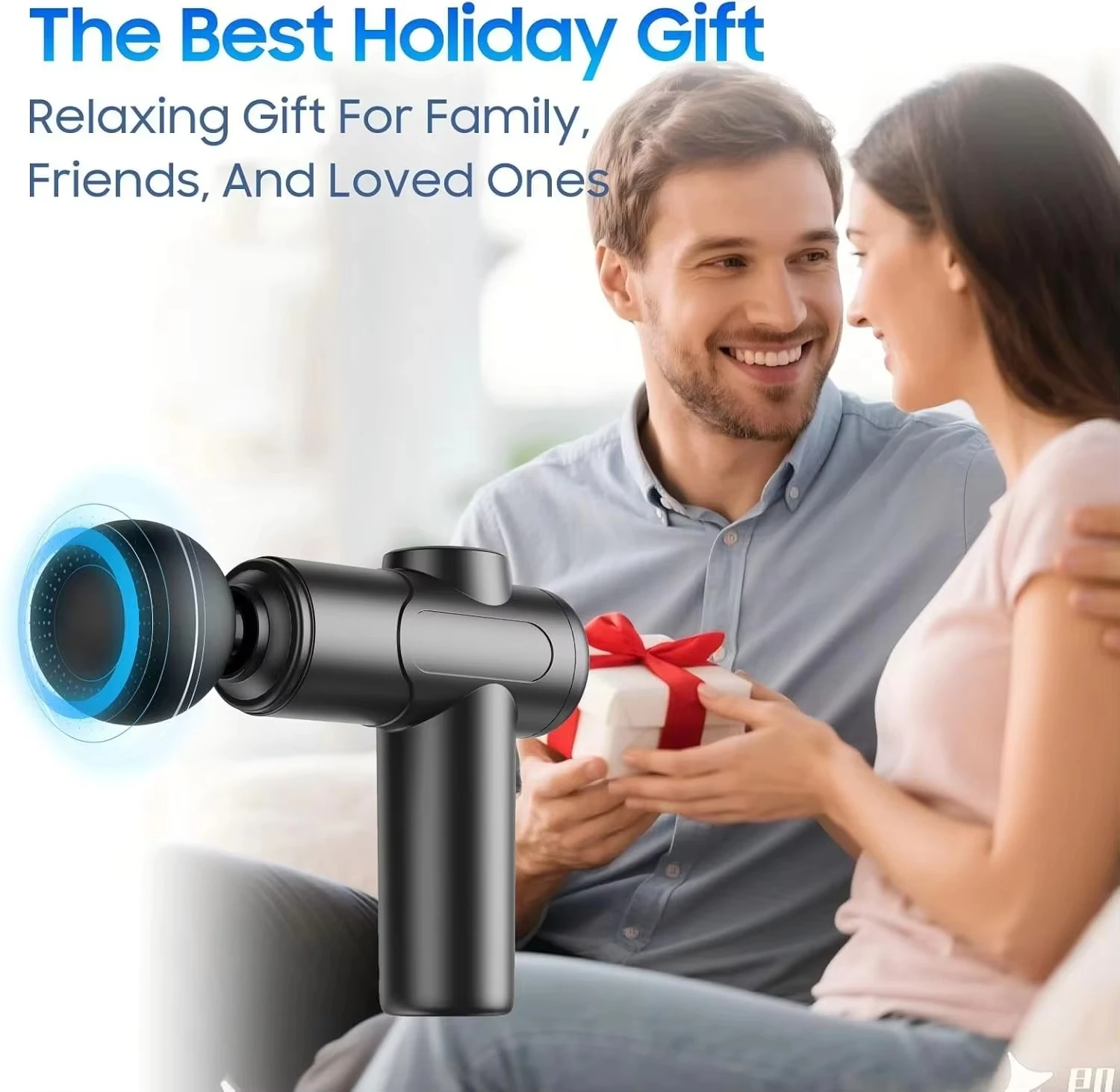 Massage Gun, Deep Tissue Massage for Athletes for Pain Relief, Percussion Massager with 6 Speeds 4 Massage Heads