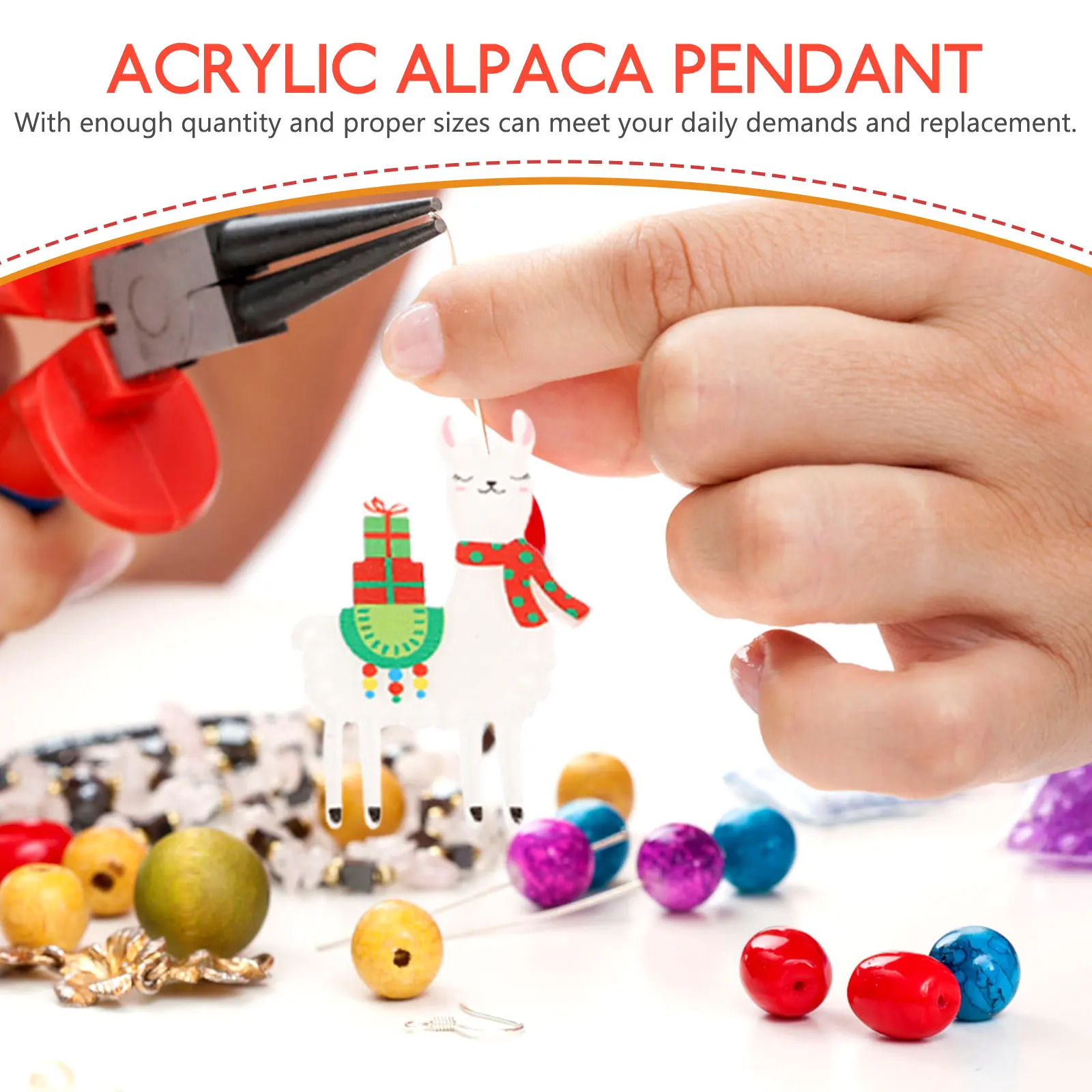 

10 шт. безопасных светлых акриловых подвесок в виде альпаки, идеально подходящих для ежедневного использования, для изготовления украшений, кулонов, серег