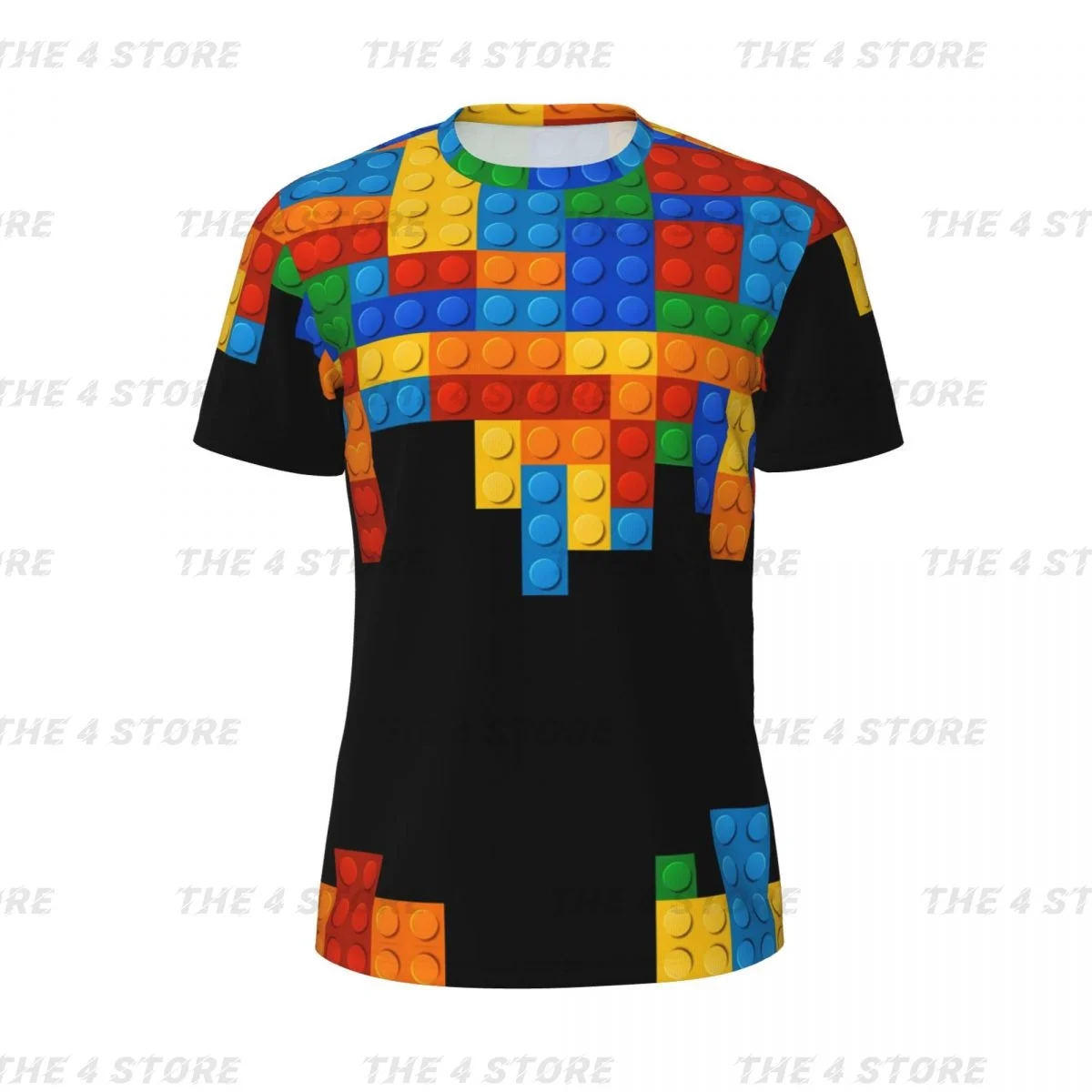 

Building Block 100% polyester Men Short Sleeve Top Funny Tee Clothes Girls Training Uniform Clothing T-shirt