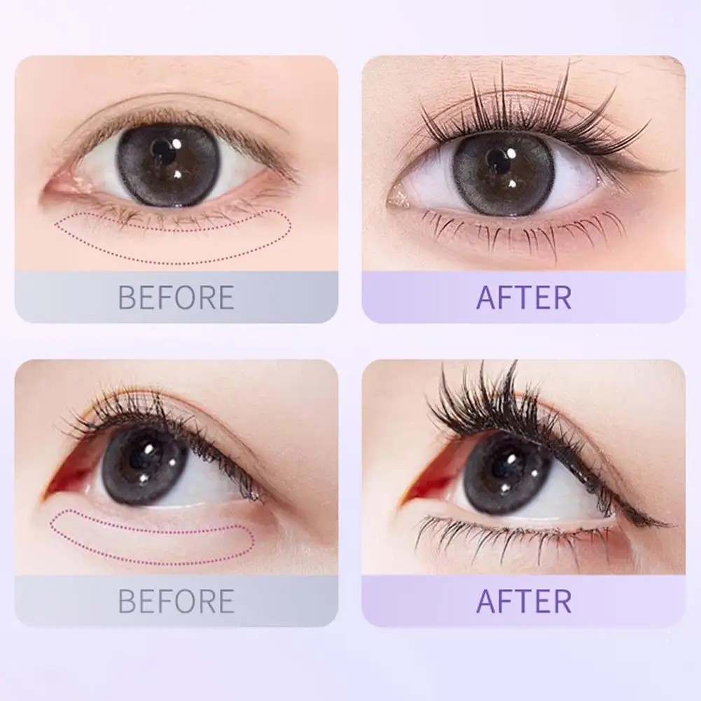 Glue-free lower false eyelashes Natural self-adhesive Individual Cluster Ultra-thin lash stems DIY Eyelash Extension Makeup Tool