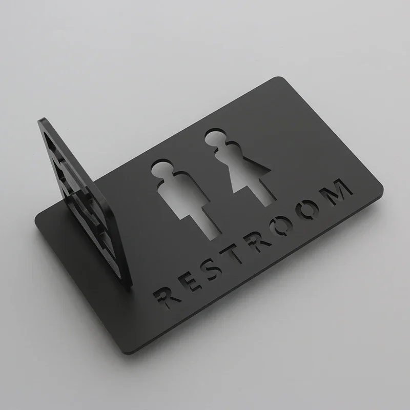 Toilet Signs Shopping Mall Office Buildings Door Plates Reminder Indicator Plaque Orientation Sign Wc Signage 3D Side Mount