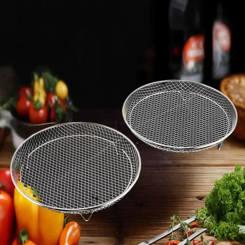 Stackable Air Fryer Grill for Oven: Stainless Steel Utensil for Multi-Food Preparation