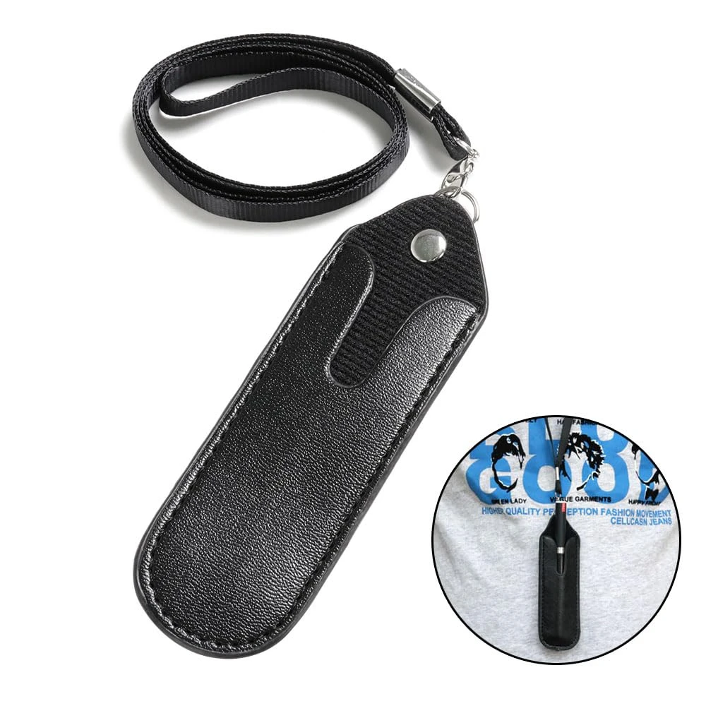 Holder Faux Leather Pouch Neck Strap Lanyard Vape Carry Case Electronic Cigarette Holder Compact Lightweight and Stylish Slim