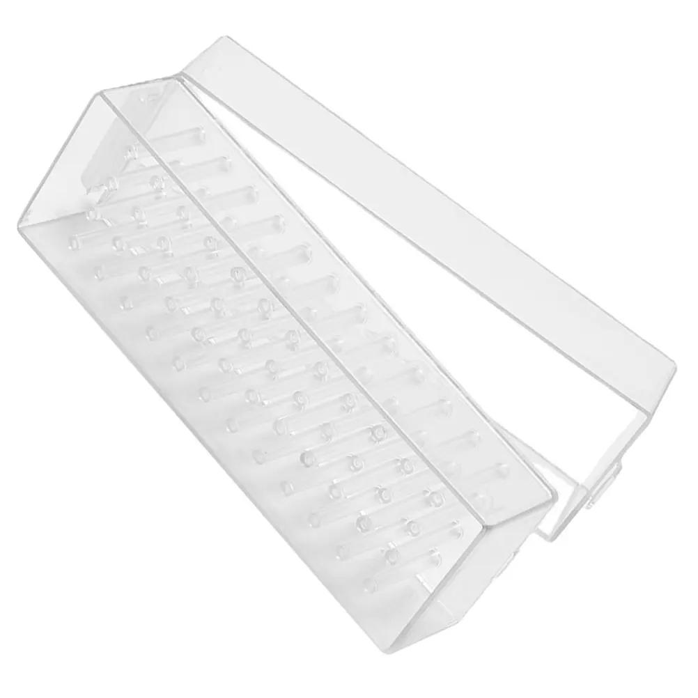 Caja de almacenamiento para cabezal de molienda, soporte para brocas de uñas, estuche portátil para brocas de manicura, contenedor a prueba de polvo, organizador de accesorios de salón