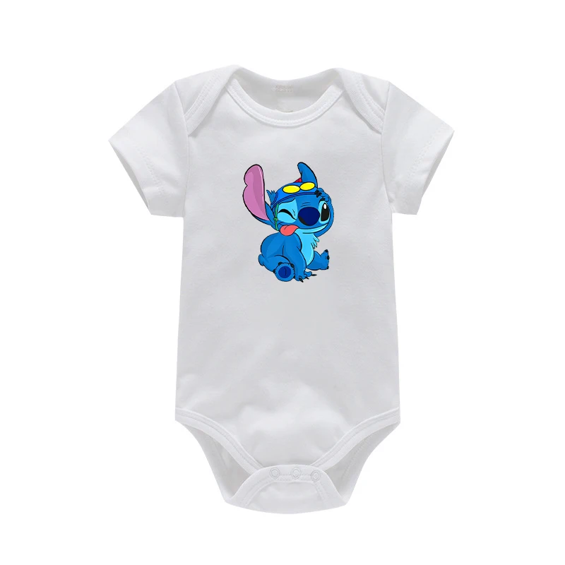 Lilo Stitch New Born Romper Disney Anime Kawaii Baby Girl Boy Clothes Summer Fashion Bodysuits One-Pieces Kids Gift Hot Sales