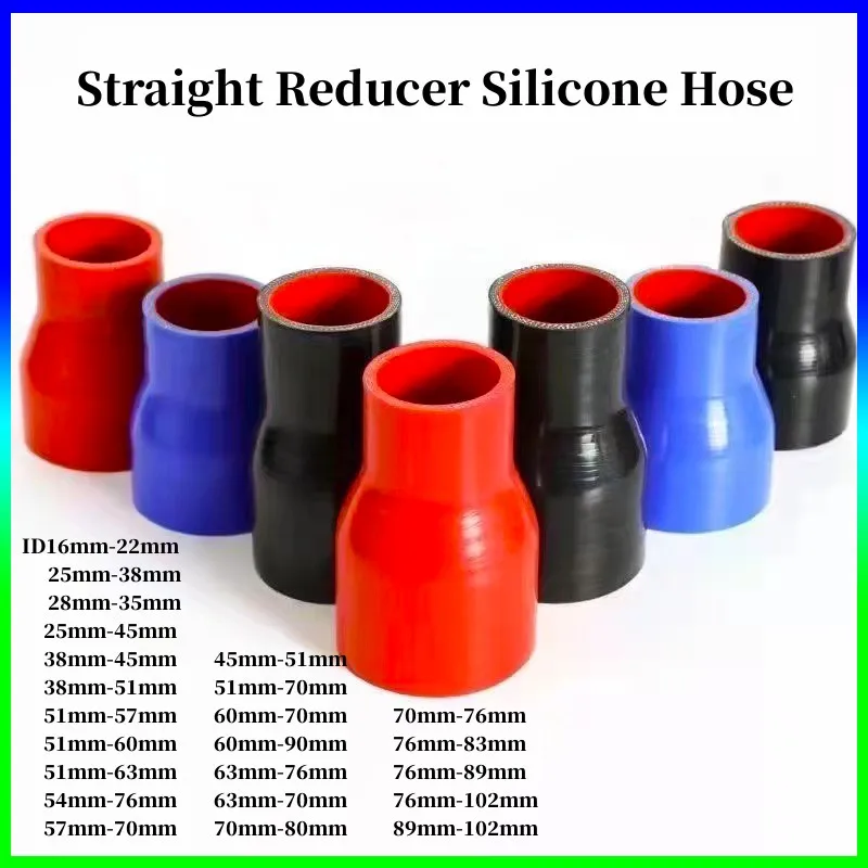 

Universal Straight Silicone Reducer Hose Intercooler Turbo Intake Pipe Coupler Hose Red Black Blue