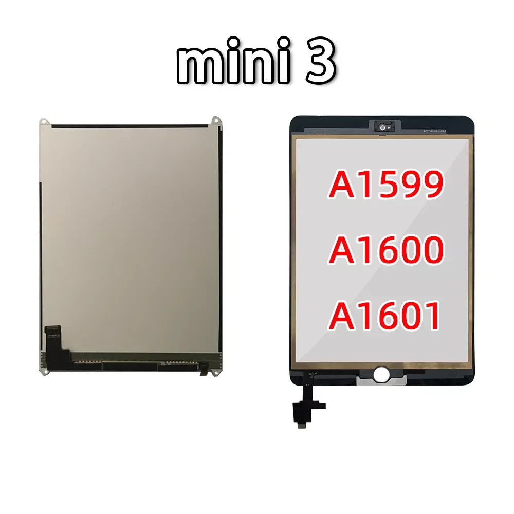 Pantalla táctil LCD probada al 100% para APPLE iPad Mini1, Mini2, Mini3, A1432, A1454, A1455, A1489, A1490, A1491, A1600, A1601