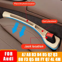 Car Center Console Seat Gap Filling Plug Strip Key Card Leak-proof Filling Strip For Audi A7 A8 D3 D4 D5 Q2 Q3 8U F3 Q5 8R FY Q7