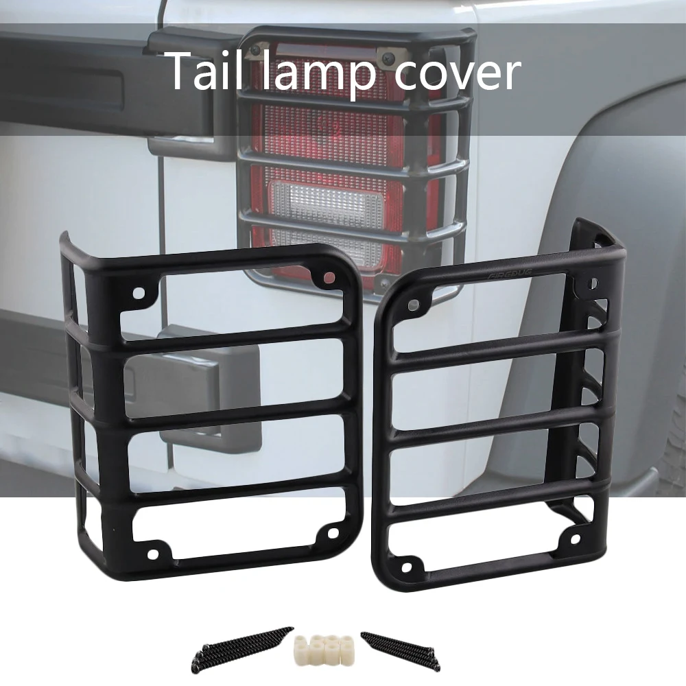 #57U Automotive Parts & Accessories,Rear Tail Light Guards Fit For Jeep Wrangler Jk Matte 07-17(Pair) (Black)
