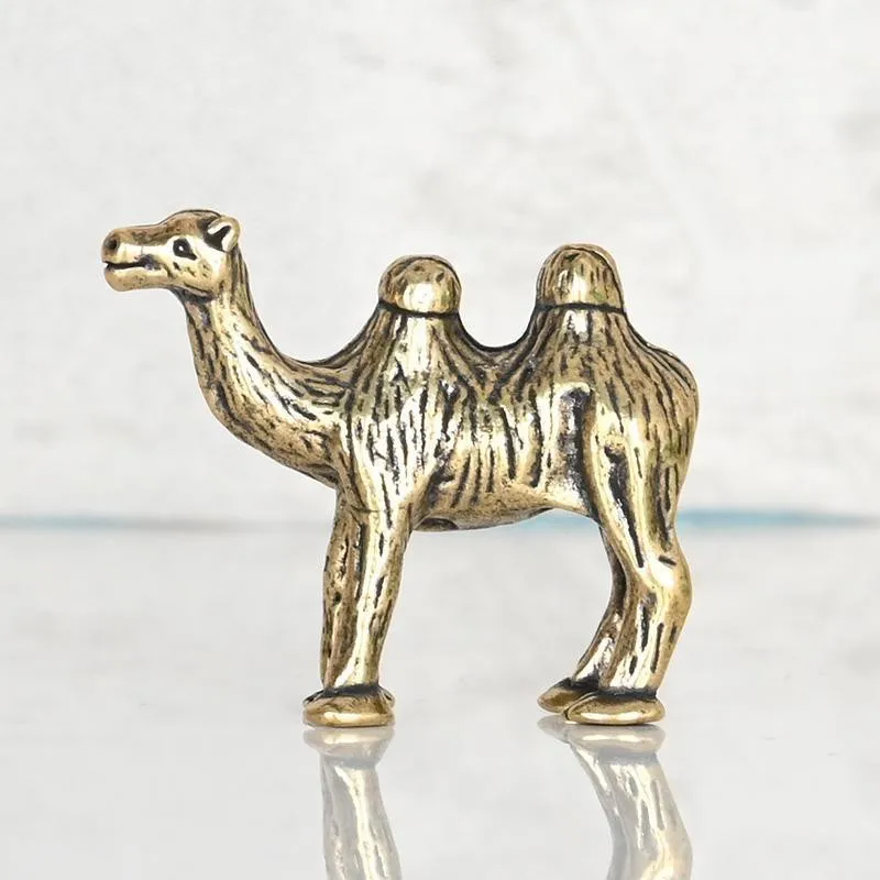 Brass Copper Camel Office Desktop Ornament Living Room Decoration Craft m894