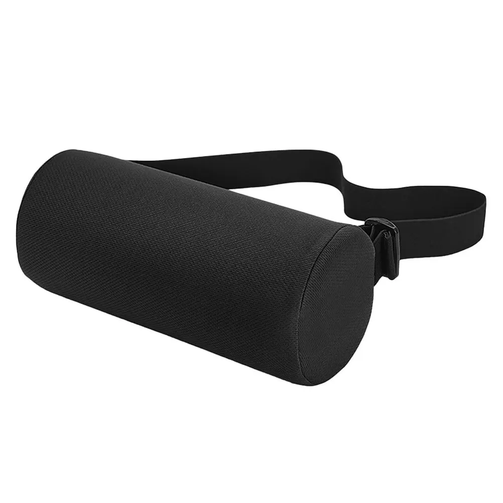 

Black Cylindrical Lumbar Pillow Multifunctional Memory Foam Car Seat Cushion for Office Chair Neck Back Support Long Lumbar Pad