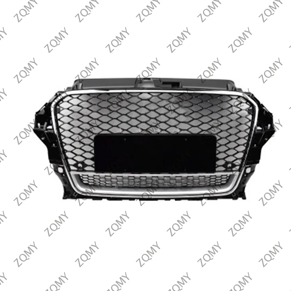 

With/Logo For Audi A3/A3L/S3 2014 2015 2016 Car Front Bumper Grille Centre Panel Styling Upper Grill (Modify RS3 style)