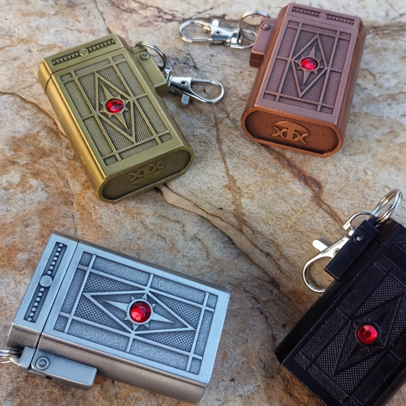Mini Metal Travel Ashtray Vintage Embossed Gemstone Inlay Leakproof Odorproof Compact Portable 4 Colors Great For Outdoor Travel