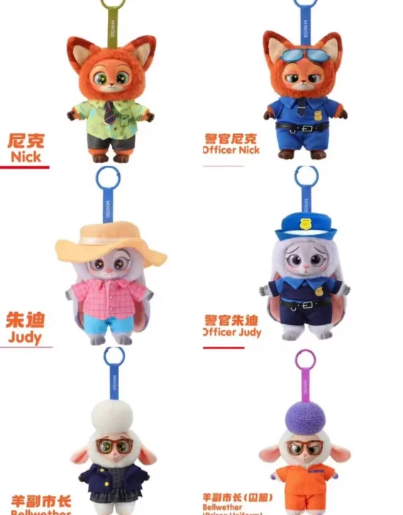 Zootopia Scatola Cieca Carino Nick Judy Action Figure Zootopia Peluche Bambola di Vinile Scatola Mistero Anime Figure Collezione di Cartoni Animati Modello Giocattolo