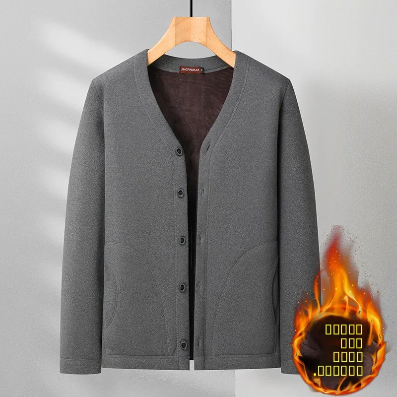 

Thiened Fce Winter Jaet, мужская повседневная одежда для папы, большой размер, цветное немецкое бархатное хлопковое стеганое пальто без воротника