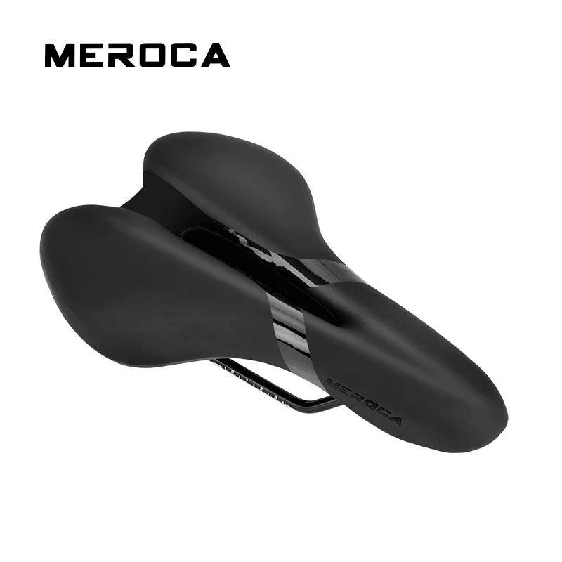 MEROCA مناسبة للدراجات الجبلية ووسادة مقعد الدراجة على الطرق من السيليكون الناعم المجوف والمقاوم للماء