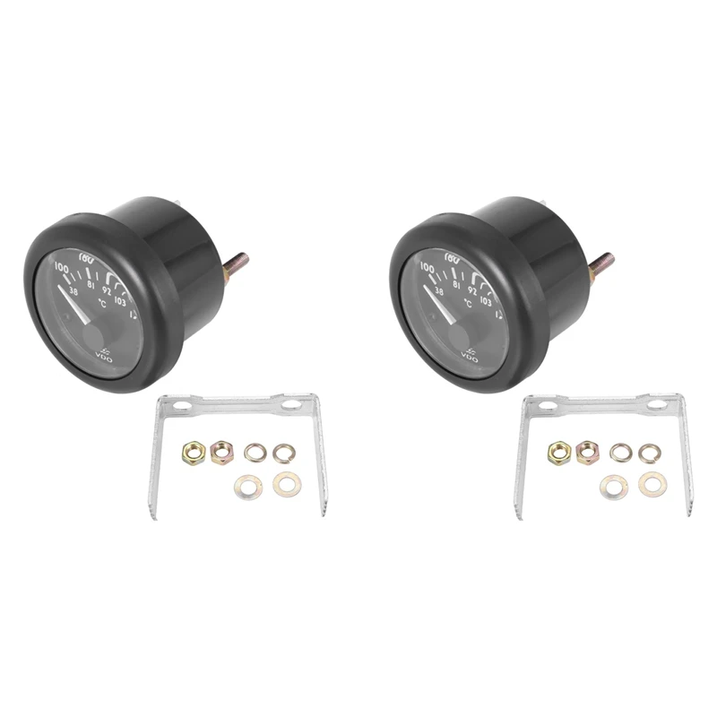 

HOT SALE 2X VDO Water Temperature Gauge Electromagnetic Water Temperature Gauge 38-120C/100-250F 24V